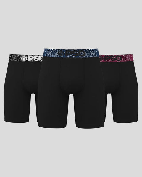 DRK PAISLEY CTN 3PK BLACK XS / BLACK