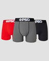 Solids 3 Pack - Red/Grey/Black