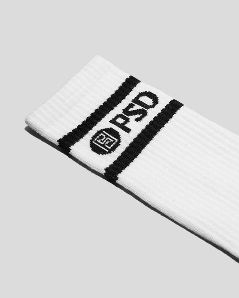 3 Pack - Logo Stripe Crew - White